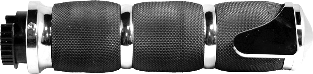 Air Cushioned Grips Heated W/Throttle Boss Chrome