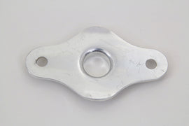 Cadmium kick starter pedal inner plate for transmission by Motorshop, showing detailed metal component with mounting holes.