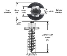 Load image into Gallery viewer, 2" 50mm Shoulder Studs Qty 1000