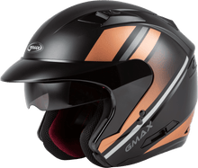 Load image into Gallery viewer, Of 77 Open Face Reform Helmet Matte Black/Copper/Silver Sm