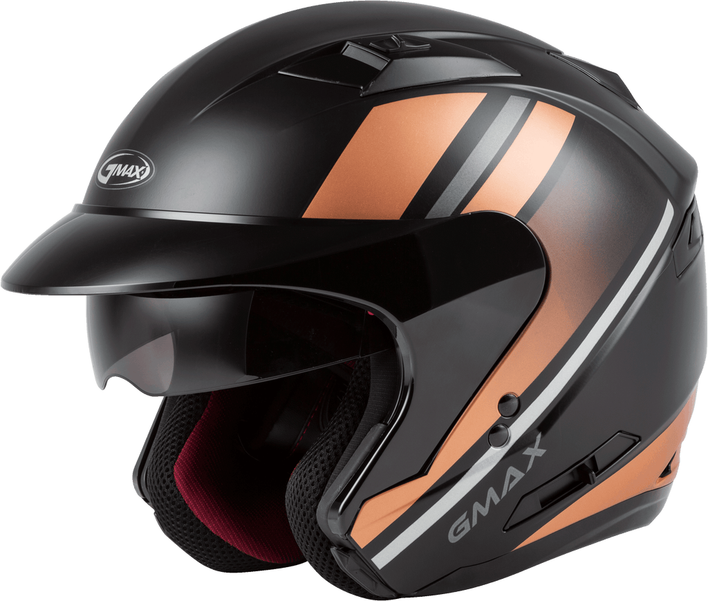 Of 77 Open Face Reform Helmet Matte Black/Copper/Silver 3x