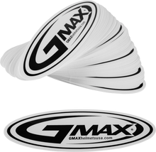 Load image into Gallery viewer, Sticker Gmax Helmets Logo Black/White 5" 100/Pk