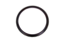 York clutch drum starter ring gear, electrical component, showing the gear teeth and metal ring in detailed view.