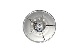 Chrome clutch releasing disc for drive line by York, showing the smooth, circular metal component with detailed gear teeth.
