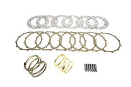 York drive line clutch and spring kit with various components on a white background, designed for vehicle transmission repair.