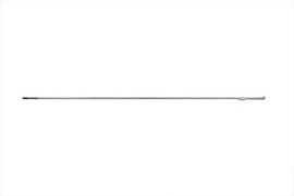 Chrome clutch mousetrap rod handlebar control by York, featuring a sleek metal design and precise mounting for motorcycle handlebars.