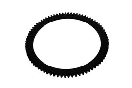 York 78 tooth clutch drum starter ring gear weld-on for electrical applications, showing the gear's detailed teeth and weld area.