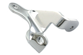 Chrome clutch cable and oil tank bracket for handlebar control by York, with mounting hardware and polished finish.