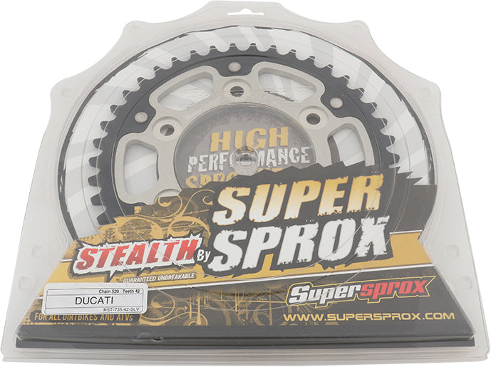 Rear Stealth Sprocket Alu/Stl 42t 520 Slv Duc
