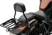 Load image into Gallery viewer, Mini Round Sissy Bar W/Pad Black Hon Rebel 1100