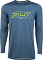 Fly MTB Enduro long sleeve jersey in slate and hi-vis colors, featuring a fitted design and breathable fabric for mountain biking.