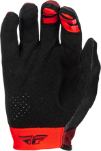 Load image into Gallery viewer, Fly Racing Youth Lite Gloves in black and red, lightweight motocross gloves for young riders with breathable material and secure fit.