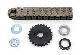 York 23-tooth sprocket and chain kit for drive line, showing the metal sprocket gear and chain assembly on a white background.