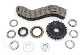 York 23-tooth drive line sprocket and chain kit with sprocket and chain components for machinery or bike applications.