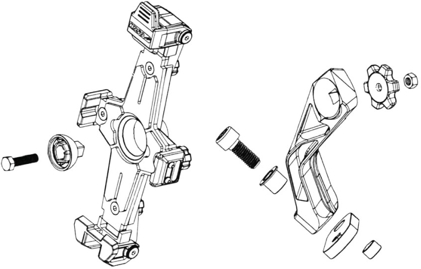 X1 Evolution Phone Mount Black