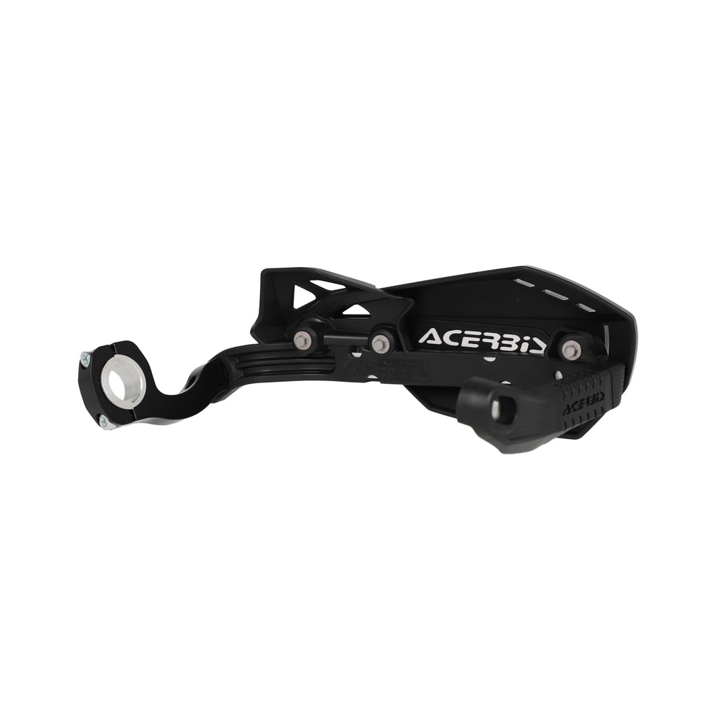 ACERBIS Firstmoto handguards for mini motorcycles, black plastic hand protectors with mounting brackets and branding.