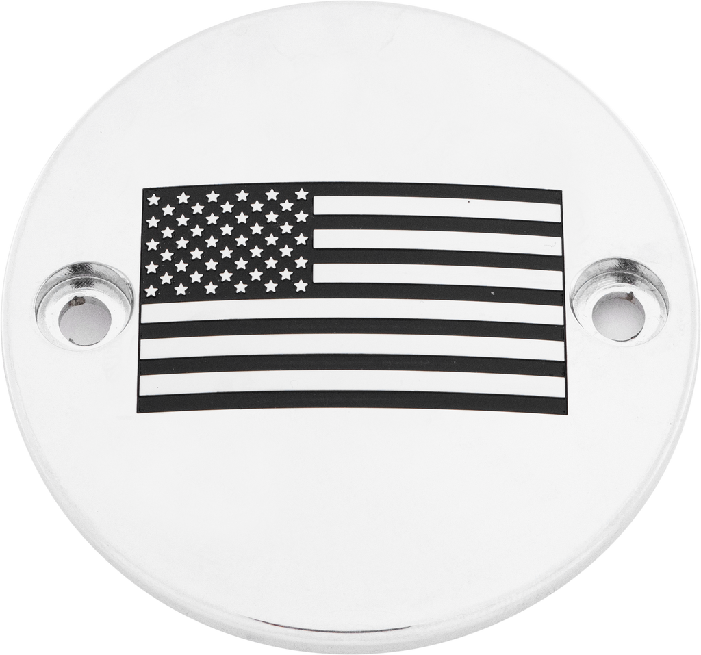 M8 Timer Cover American Flag Chrome