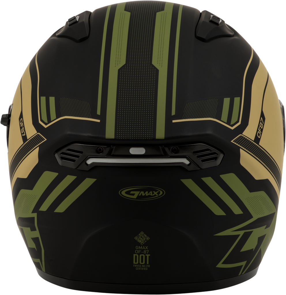Of 87 Duke Helmet W/Led Light Matte Blk/Green Xs