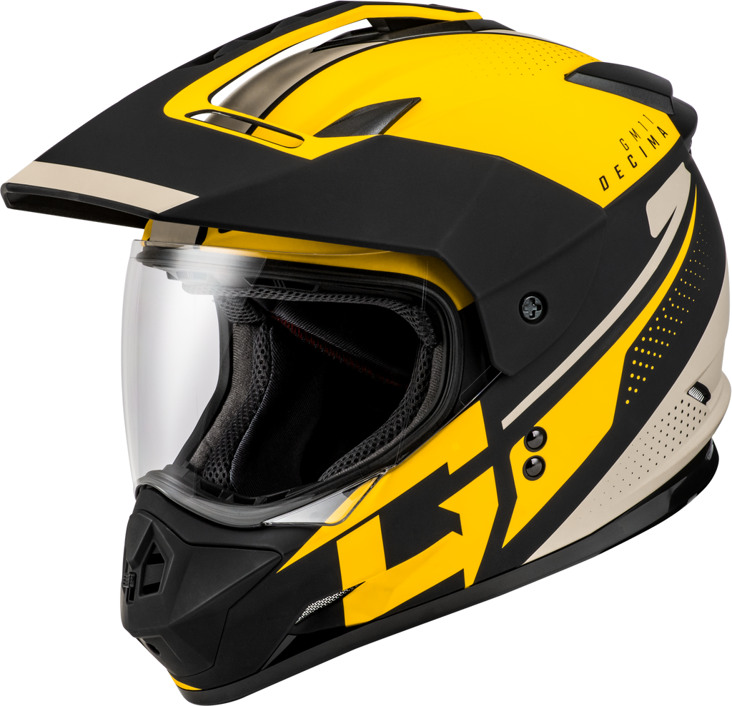Gm 11 Decima Helmet Matte Black/Yellow/Grey 2x