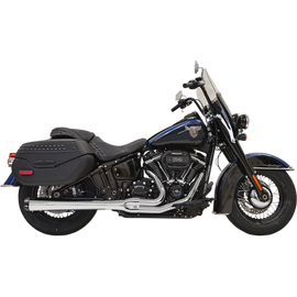 Bassani Exhaust Touring 2:1 exhaust system for Harley Davidson Softail models 2018-2026, shown in the image.