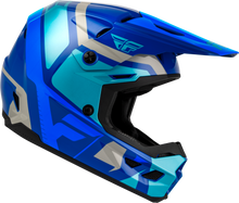 Load image into Gallery viewer, Youth Kinetic Scrap Helmet Blue/Light Blue/Grey Ys