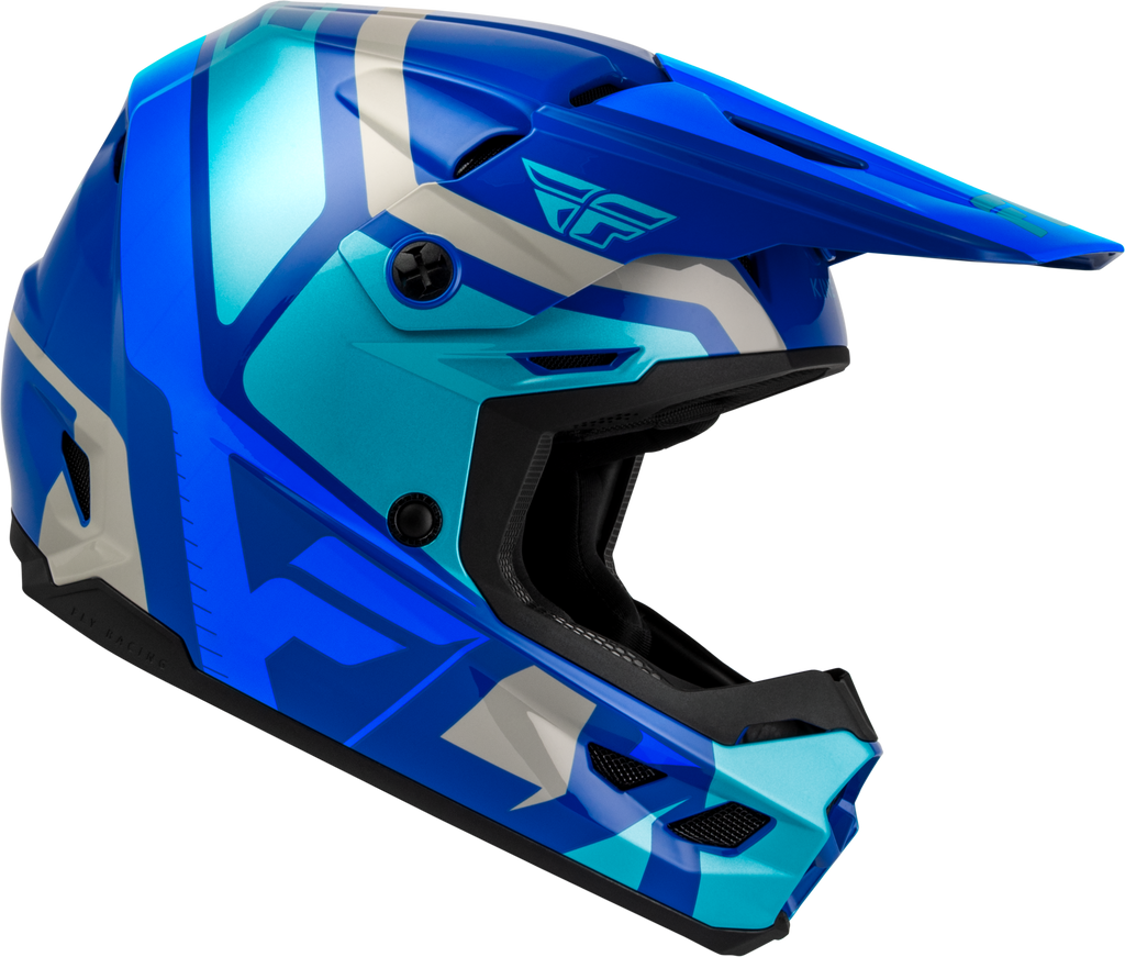 Youth Kinetic Scrap Helmet Blue/Light Blue/Grey Ym