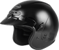 Gm 32 Open Face Helmet Black Lg