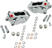 Load image into Gallery viewer, 4 Pist Front Dual Caliper Kit Chrome 00 Up W/ 11.5" Rotor