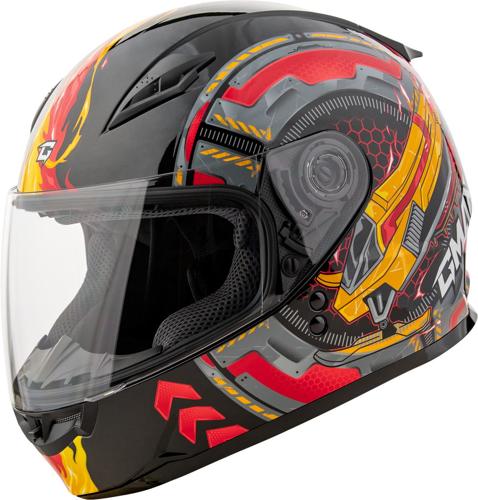 Youth Gm 49y Charge Helmet Black/Red/Yellow Yl