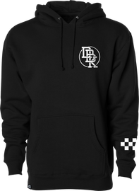 Black Hot Rod Hoodie by DBK in XL size, featuring a stylish design and comfortable fabric, displayed on a plain background.
