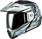 Md 74 Striker Modular Helmet W Slvr Shield Slvr/Blu Mtlc Sm