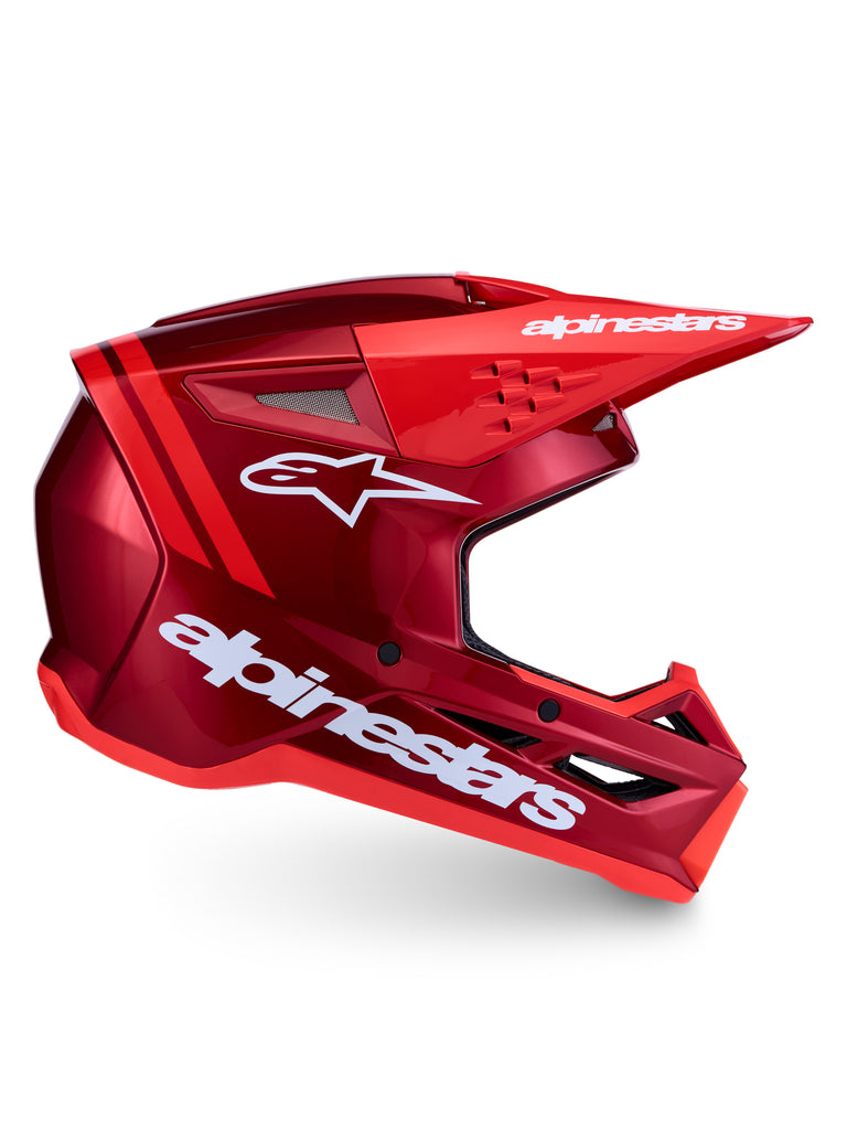 S M3 Radium Helmet Ece06/Dot Red Mot/Red Fl/Wht Gl 2x