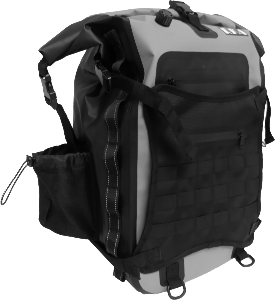 Rugged Motorcycle Tail Bag / Backpack 30l Black/Grey
