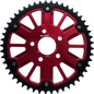 Stealth 49t Rear Sprocket Red Alum Car  Blk Steel Teeth
