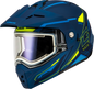 Md 74s Spectre Snow Helmet W/ Elec Shield Matte Blue/Grn 3x