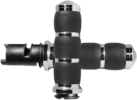 AVON Velvet Air Chrome Twist Grip for bicycles, featuring a sleek chrome finish and ergonomic design.