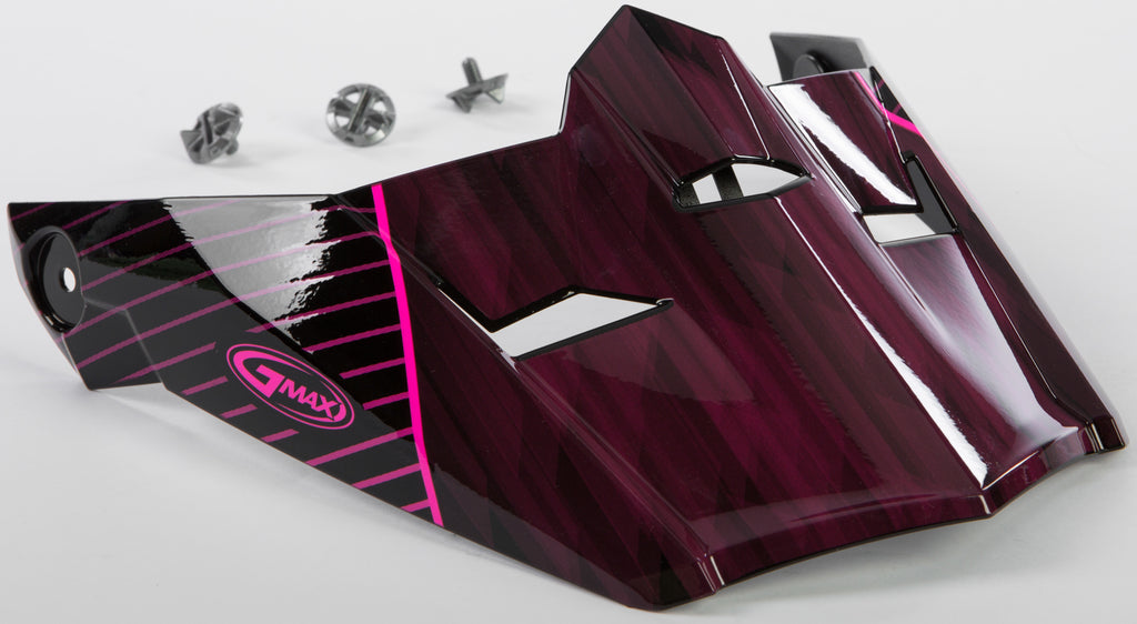 Visor W/Screws Colfax Mx 46y Black/Hi Vis Pink Ys Yl