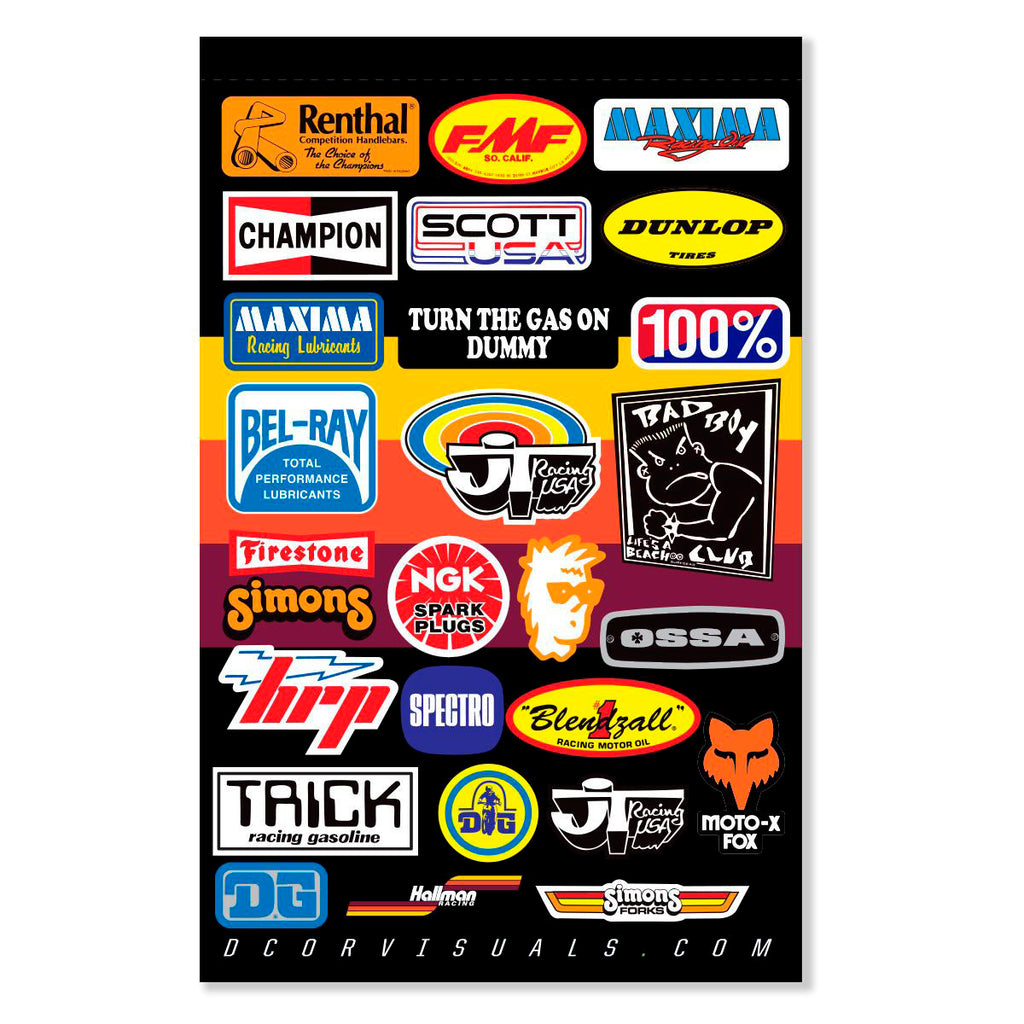 Decal Sheet Throwback Mx 12mil
