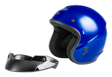 Load image into Gallery viewer, Of 2 Open Face Helmet Blue Sm