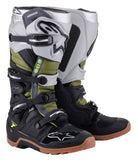 alpine star Tech 7 Enduro Boots Blk/Slvr/Mltry Grn Sz 12 482-29312