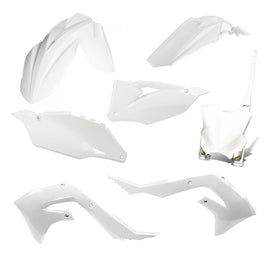 White CYCRA 5-piece body kit for off-road vehicles, including front and rear bumpers, side panels, and fenders.