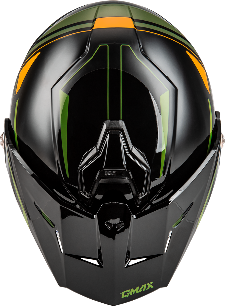 Md 74s Spectre Snow Helmet W/ Elec Shield Black/Green Xs