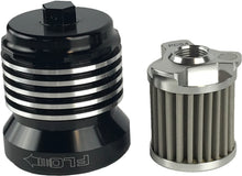 Load image into Gallery viewer, Flo Reusuable Oil Filter Black/Polished Fins