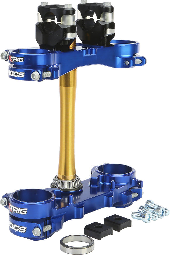 Rocs Tech Clamp Set Blue Yamaha 25mm