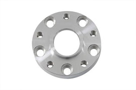 Polished 11/16 inch pulley spacer for drive line from York, showing a shiny metal component with precise machining.