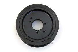 York 34-tooth drive line front pulley, showing metal construction and gear teeth, designed for automotive or machinery applications.