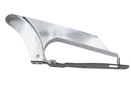 Chrome lower belt guard for chassis by York, showing a shiny metal protective cover with mounting brackets.