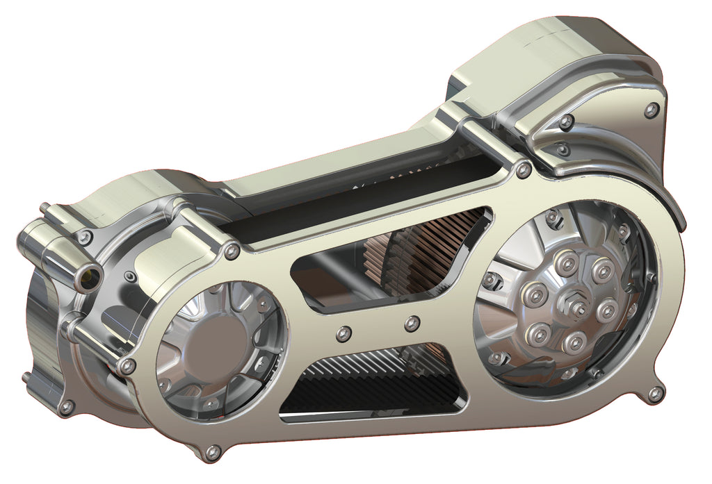Ultima 2 inch Bagger Primary Belt Drive Assembly Polished