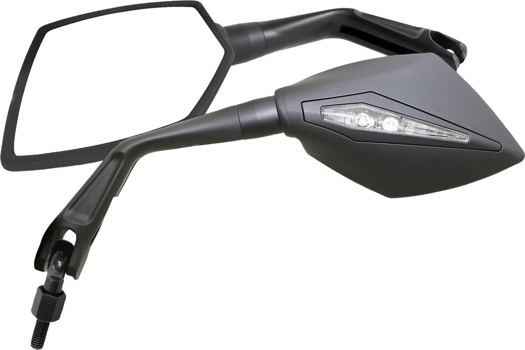 Apex M10 Mirrors W/Indicators Black Pr