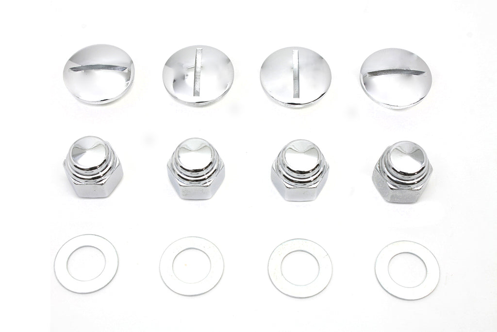 Rocker Arm Slotted Chrome Cover Plug Kit